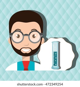 doctor laboratory tube chemistry vector illustration graphic