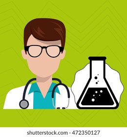 doctor laboratory tube chemistry vector illustration graphic