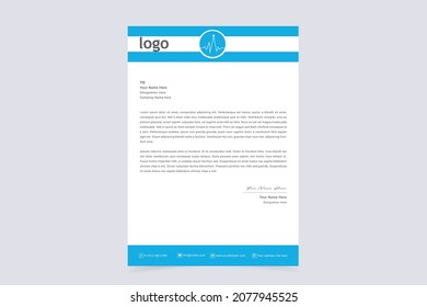 Doctor Letterhead Template. Editable Medical Office Letterhead Template. Doctor Prescriptions Pad Design. Vector Illustration