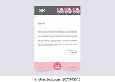 Doctor Letterhead Template. Editable Medical Office Letterhead Template. Doctor Prescriptions Pad Design. Vector Illustration