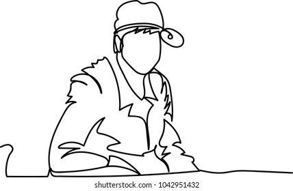 doctor. line drawing