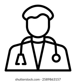 Doctor Line Icon Design For Personal And Commercial Use