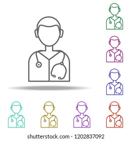 doctor line icon. Elements of Medicine in multi color style icons. Simple icon for websites, web design, mobile app, info graphics