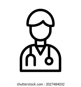 doctor line icon illustration vector graphic