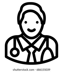 Doctor Line Vector Icon 

