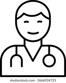 Design de ícone de vetor Doctor Line