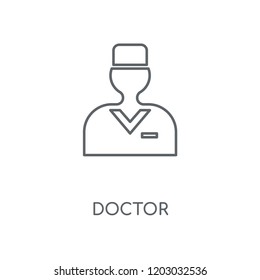 Doctor linear icon. Doctor concept stroke symbol design. Thin graphic elements vector illustration, outline pattern on a white background, eps 10.