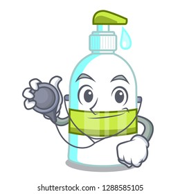 Doctor liquid soap in the character bottles