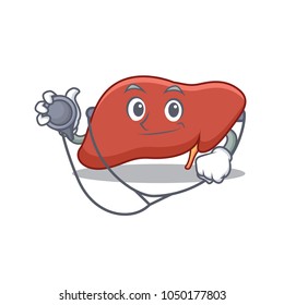 Doctor liver character cartoon style
