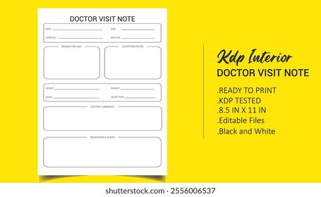 Doctor Logbook Sheet for Visit Report