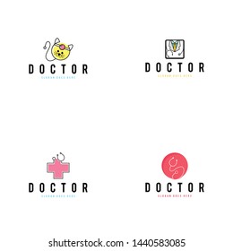 Doctor Logo  Design Vector Template for Icon and Cmpany Logo Design