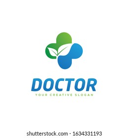 Doctor Logo, Medical Logo, Healthcare Logo And Nature Logo Vector Template