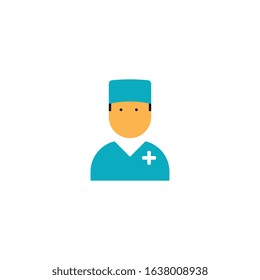 Doctor logo template design vector icon illustration