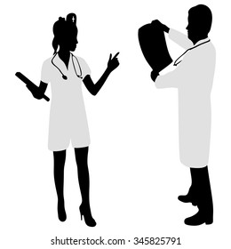 doctor looking at full body x-ray radiographic image, ct scan, mri, isolated hospital clinic background
