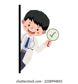 doctor making decision right behind the wall