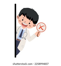 doctor making decision wrong behind the wall