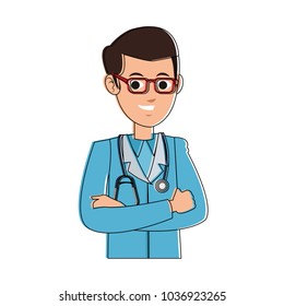 Doctor male cartoon