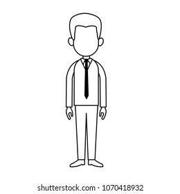Doctor male cartoon on black and white