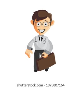 Doctor Man characters hospital medicine staff clothes illustration Bring Bag