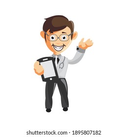 Doctor Man characters hospital medicine staff clothes illustration Hold Phone