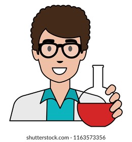 doctor man with flask test character