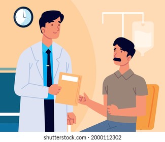 doctor with a man patient in consult