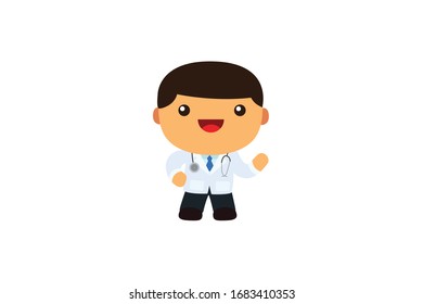 Ilustración de vectores de profesión doctora