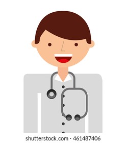 doctor man professional icon vector isolated design
