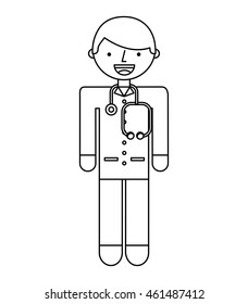 doctor man professional icon vector isolated design