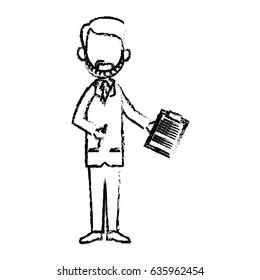 doctor man professional medical work sketch
