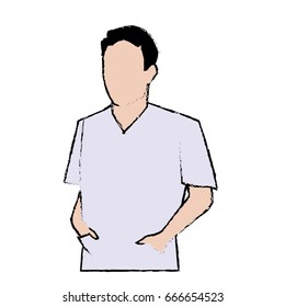 doctor man wearing coat and hand in pocket