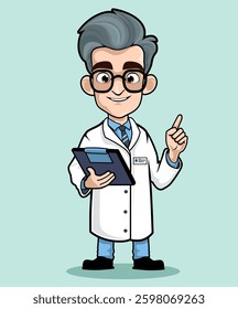 doctor mascot cartoon in vector