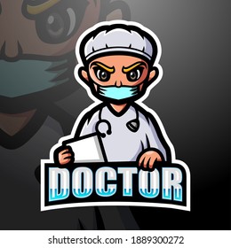 Doctor mascot esport logo design