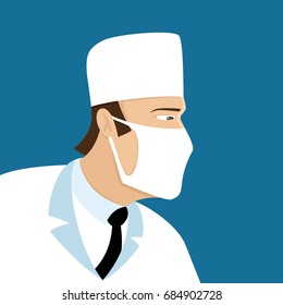 Doctor in the mask.