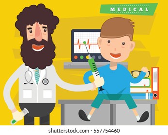 Doctor and medical concept design,clean vector