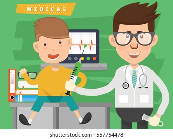 Doctor and medical concept design,clean vector