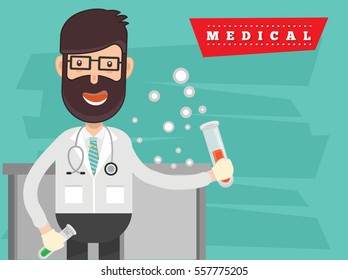 Doctor and medical concept design,clean vector