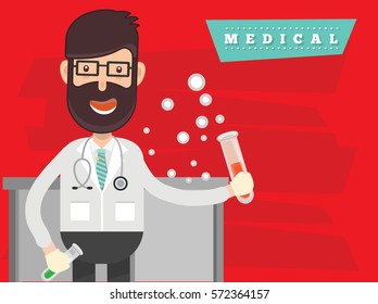 Doctor and medical concept design,clean vector