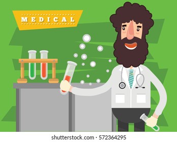Doctor and medical concept design,clean vector