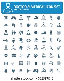 Doctor and medical icon set,vector