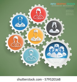 Doctor and medical info graphic design,clean vector
