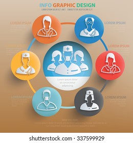 
Doctor, medical info graphic design,vector