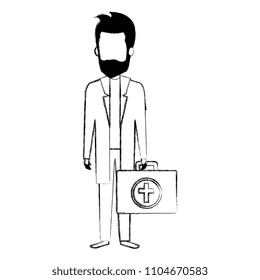 doctor with medical kit avatar character