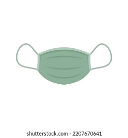 Doctor medical mask icon. Flat illustration of doctor medical mask vector icon isolated on white background