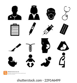 Doctor Medical Obstetrics And Gynecology Icon Vector