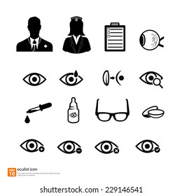 Doctor Medical Oculist Icon Vector