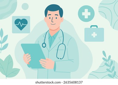 Doctor Medical Professional Illustration
Healthcare Worker Cartoon Design