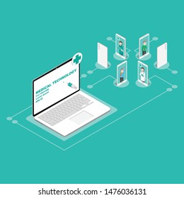 Doctor of medical and Technology Research and Development Project for Future Disease Treatment vector illustrations
