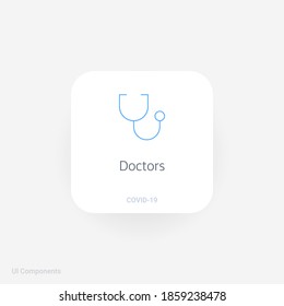 doctor medical treatment hospital clinicRefined COVID-19 medical function and information popover UI/UX design template.
fully editable vector