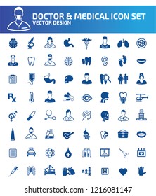 Doctor And Medical Vector Icon Set